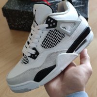 Nike Air Jordan Retro 4 Military Black White Panda Размер 37.5 Номер 23.5см Дамски Обувки Бели, снимка 1 - Кецове - 41425074