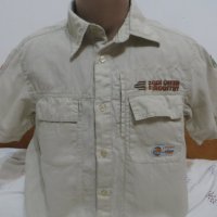 Мъжка риза с къс ръкав от лен Garcia denim, снимка 1 - Ризи - 41314156