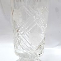 Стара кристална ваза  (2.2.6), снимка 1 - Антикварни и старинни предмети - 34569862