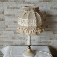 Голяма стара мраморна лампа - нощна лампа - 1970 година, снимка 2 - Антикварни и старинни предмети - 35826840