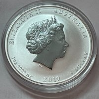 Сребро 1 oz Годината на Прасето 2019, снимка 4 - Нумизматика и бонистика - 42228691