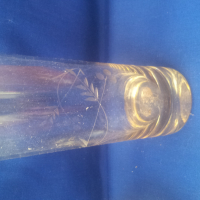 Калиево стъкло, 6 чашш, кана, гравюра, снимка 5 - Антикварни и старинни предмети - 36161987