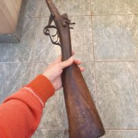 Приклад от стара френска пушка с 2 спусъка, снимка 1 - Колекции - 44384365