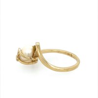 Златен дамски пръстен 2,92гр. размер:51 14кр. проба:585 модел:22332-1, снимка 2 - Пръстени - 44376096