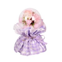 Луксозен букет от вечни цветя с декорация в ПВЦ сфера и подаръчна кутия, снимка 3 - Декорация за дома - 41946159
