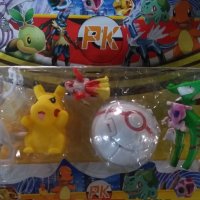 Комплект с фигурки на Покемон, Пикачу (Pokemon, Pikachu), снимка 1 - Фигурки - 41455971