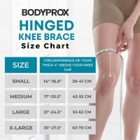 наколенка,Bodyprox Hinged Knee Brace for Men and Women, Knee Support for Swollen ACL - L, снимка 2 - Спортна екипировка - 41890913