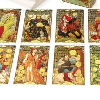 Елегантнo таро: Golden Art Nouveau Tarot & Etherial Visions & Egyptian Art Nouveau Tarot, снимка 16 - Карти за игра - 42293138