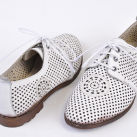 НОВО! Ниски дамски обувки с лазерна перфорация от естествена кожа, снимка 8 - Дамски ежедневни обувки - 36149154