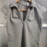 Сива тениска с къс ръкав за момичета на dressforless размер 156/158 см. , снимка 1 - Детски тениски и потници - 42654607