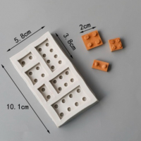 Домино Лего силиконов молд форма декорация и украса торта фондан бисквитки, снимка 2 - Форми - 20448788
