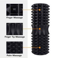 Големи Черни Фоум Ролери (таралеж) два размера 42x14 Foam roller, снимка 1 - Фен артикули - 40769273