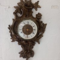 Старинен стенен бронзов часовник, снимка 6 - Стенни часовници - 41821634