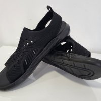 Удобни дамски сандали с ластик в черен цвят , снимка 2 - Сандали - 41488877