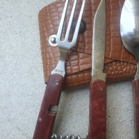 Много рядък стар руски туристически комлект нож вилица лъжица, снимка 6 - Колекции - 41891172