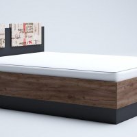 Спален комплект Мока табако крафт – Промо цена, снимка 4 - Спални и легла - 39768135