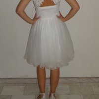 Булчинска/Сватбена рокля -  Официална/Елегантна бяла рокля, снимка 16 - Рокли - 33677693