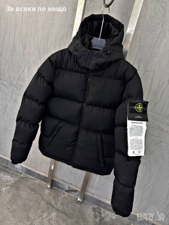 Stone Island Мъжко Черно Зимно Яке Код A. Style-9, снимка 1