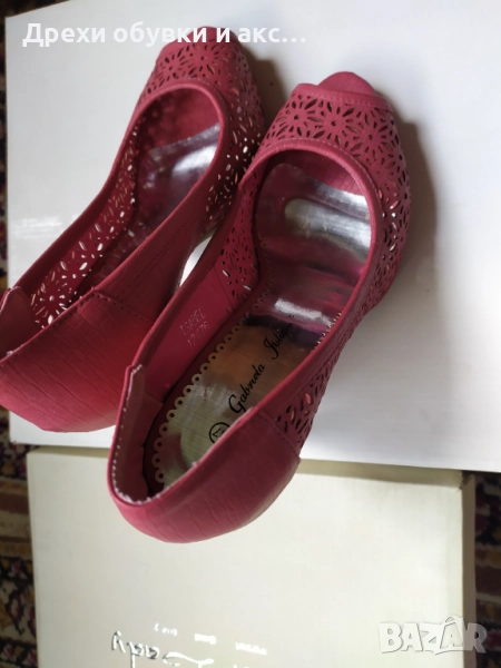 Розови сандали на висок ток 37 номер обувани веднъж 16лвв, снимка 1