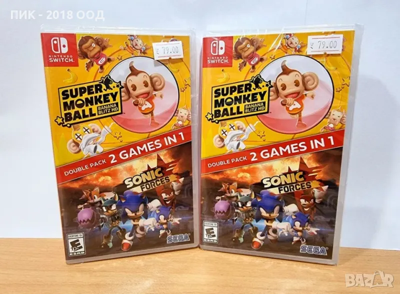 Super Monkey Ball Banana Blitz HD и Sonic Forces Double Pack за Switch, снимка 1