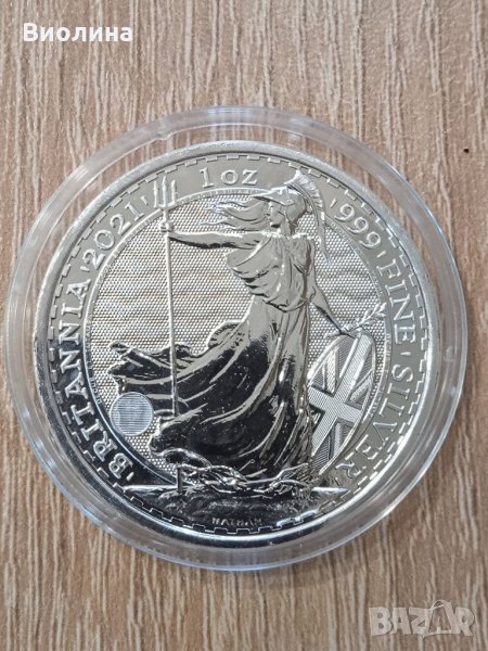 Сребро 1 oz 2021 Британия, снимка 1