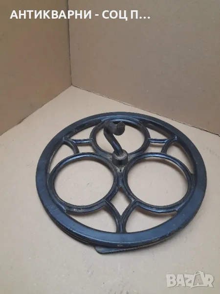 Старо Метално Колело От Шевна Машина., снимка 1