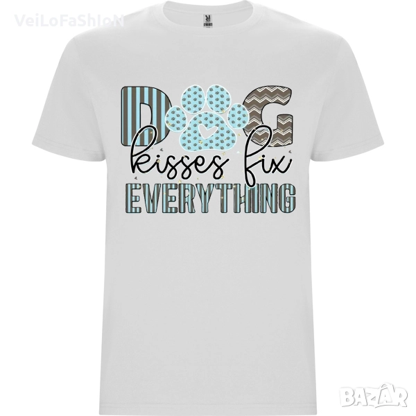 Нова мъжка тениска DOG Kisses fix EVERYTHING , снимка 1