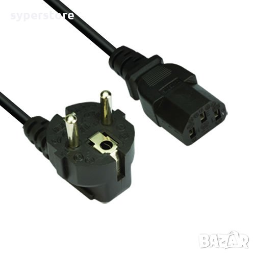 Захранващ Кабел за Компютър 220V-3 пина 1.2м Makki SS001341 PC Power cable, снимка 1