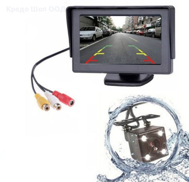 5" TFT LCD цветен монитор, с камера за задно виждане, снимка 1