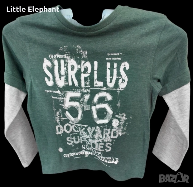 Блузка с дълъг ръкав за 4-5 годишно момченце"Surplus 56",Англия/нова, снимка 1