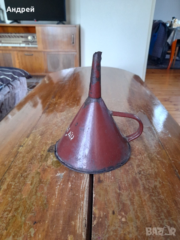 Стара емайлирана фуния #3, снимка 1