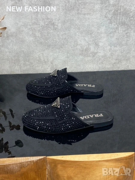 Дамски Чехли с Камъни ✨Prada, снимка 1