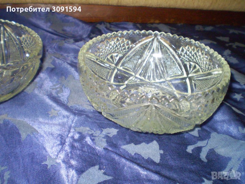 Комплект От Три Кристални Фруктиери , снимка 1