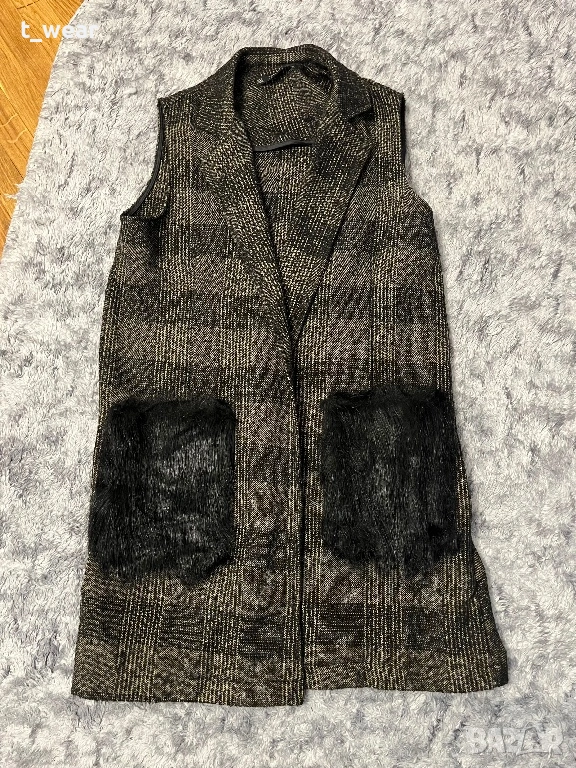 Елек Zara s пухени джобове, снимка 1