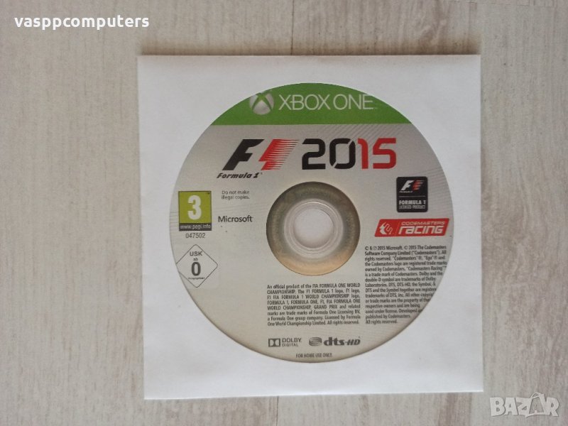 F1 2015, Formula 1 2015 (без кутия) за XBOX ONE, снимка 1