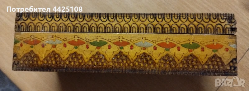 Дървена пирографирана кутия, снимка 1