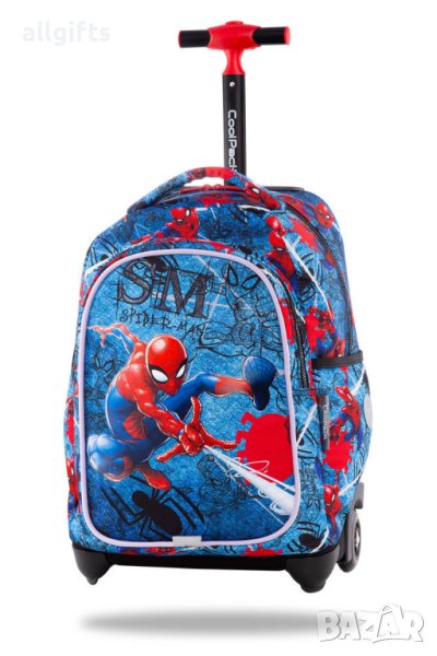 Ученическа раница на колела Jack Spiderman Denim, снимка 1