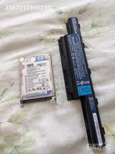 packard bell хард 500 ГБ и батерия , снимка 1
