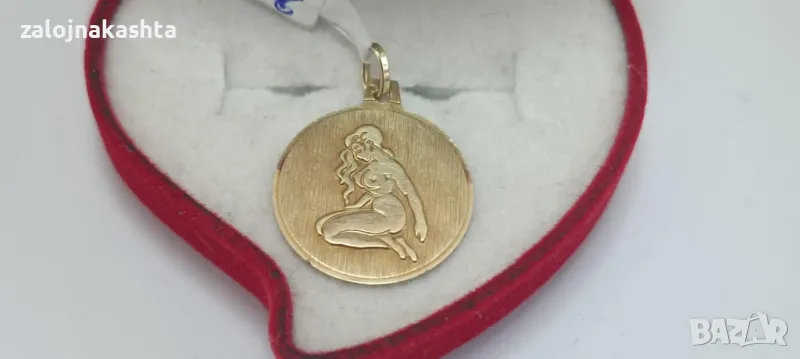 Златна зодия дева-2,28гр/14кр, снимка 1