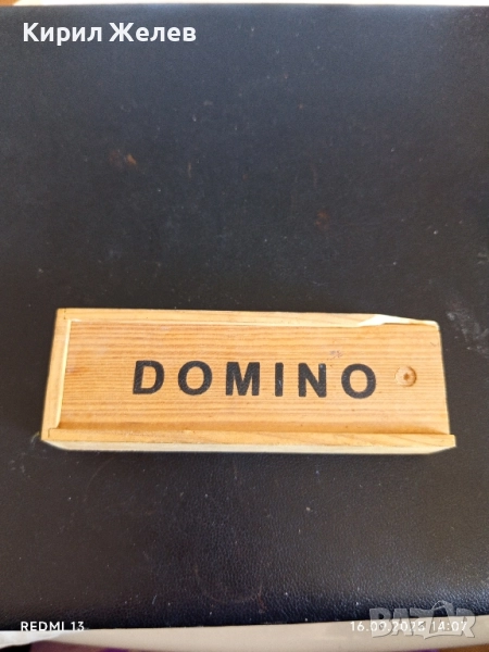 Ретро игра ДОМИНО в дървена кутия за КОЛЕКЦИЯ ДЕКОРАЦИЯ 51324, снимка 1