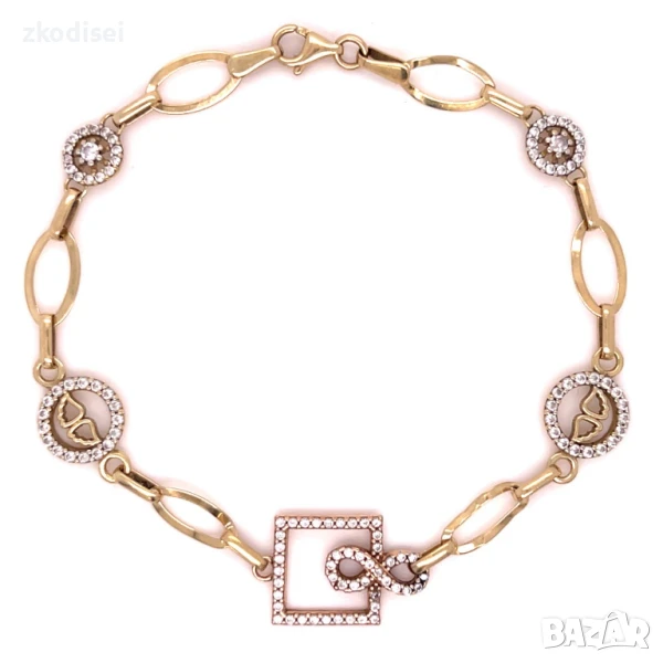 Златна дамска гривна 5,09гр. 19,0см. 14кр. проба:585 модел:33088-1, снимка 1