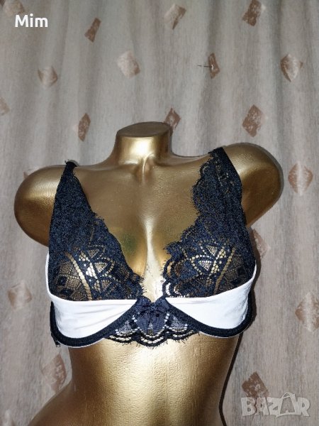 hunkemoller 80 F Черен дантелен сутиен , снимка 1