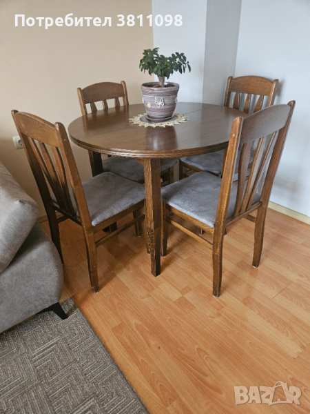 Трапезна маса със столове, снимка 1