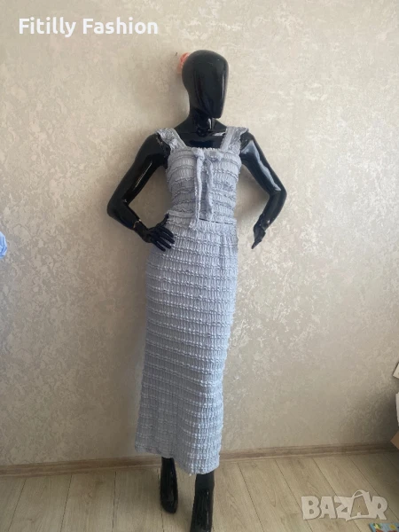 Син комплект пола и топ, снимка 1