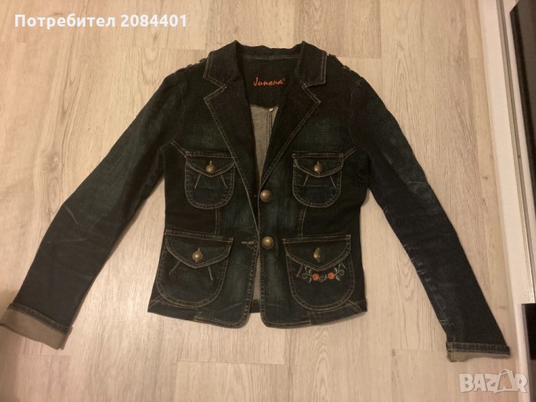 Деним дамско яке Junona Юнона размер М-Л, снимка 1