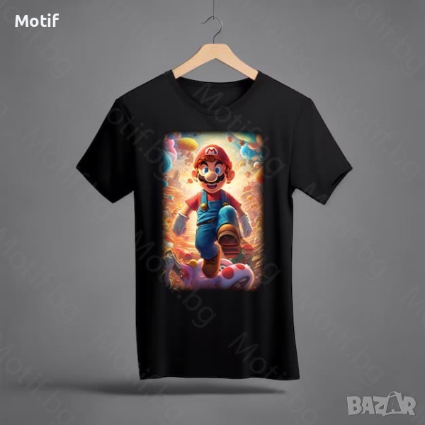 Тениска Motif с цветна щампа Super Mario 2/ Супер Марио 2, снимка 1