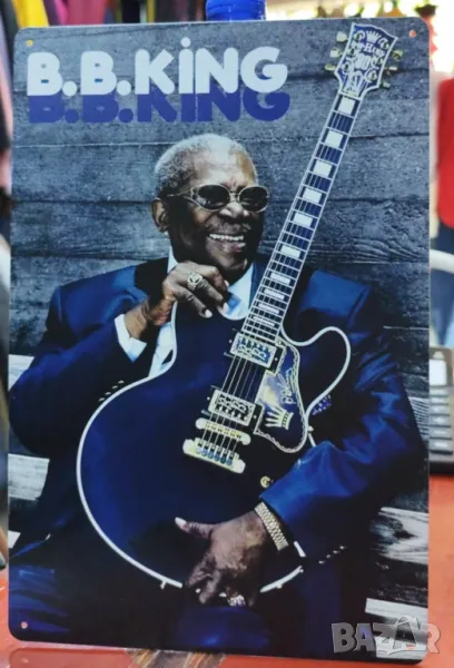 B.B.KING-метална табела(плакет), снимка 1