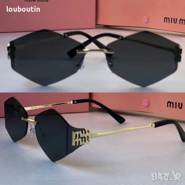 Miu 2024 дамски слънчеви очила осмоъгълник ромб 4 цвята, снимка 1
