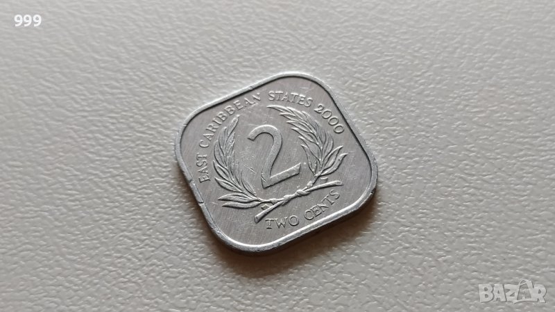 2 цента 2000 Източни Кариби в Нумизматика и бонистика в гр. Варна ...