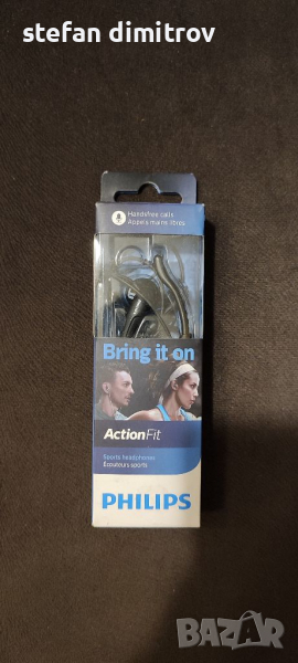 Слушалки Philips Sport SHQ1255TBK/00 ActionFit, Черни, снимка 1